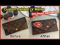 Custom Painted LV Wallet/Paint on leather bag/Step by Step Paint LV Bag/Angelus Leather Paint2020