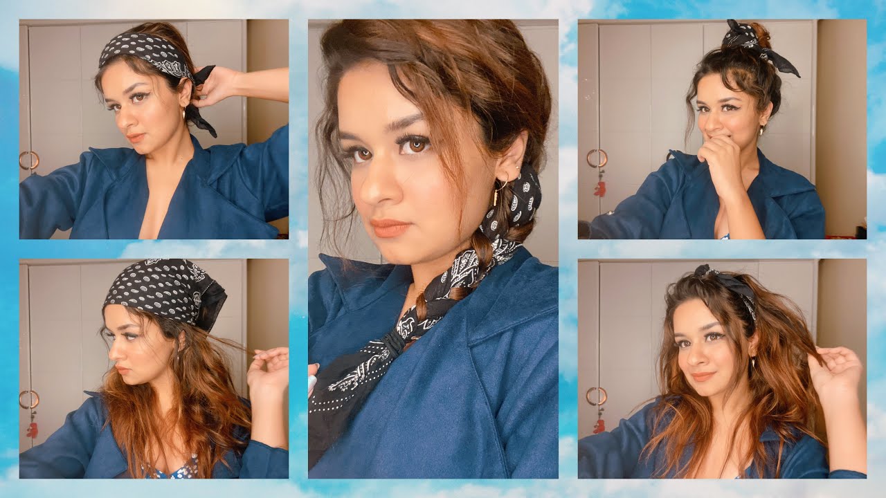 TRENDY BANDANA HAIRSTYLES - HOW TO STYLE BANDANAS - YouTube