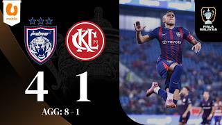 Sorotan: Johor Darul Ta'zim 4 - 1 Kuala Lumpur City | Separuh Akhir (2) | Piala Malaysia 2025-26