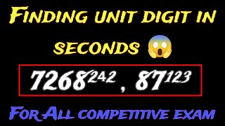 Finding unit place #tricks #mathematics