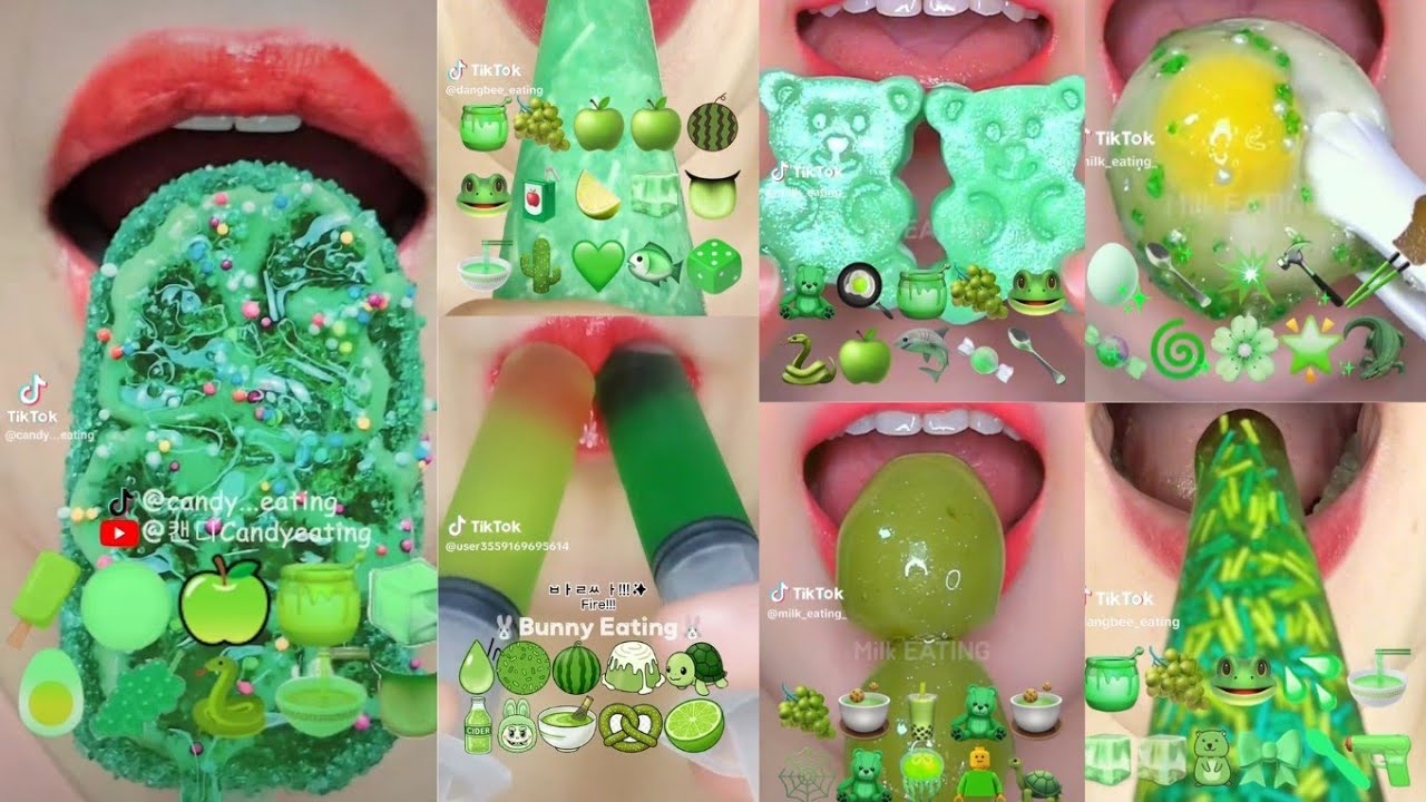 Mukbang makan serba hijau💚☘️🐸🍈🍋‍🟩🍏🥒🥦🥗🧃