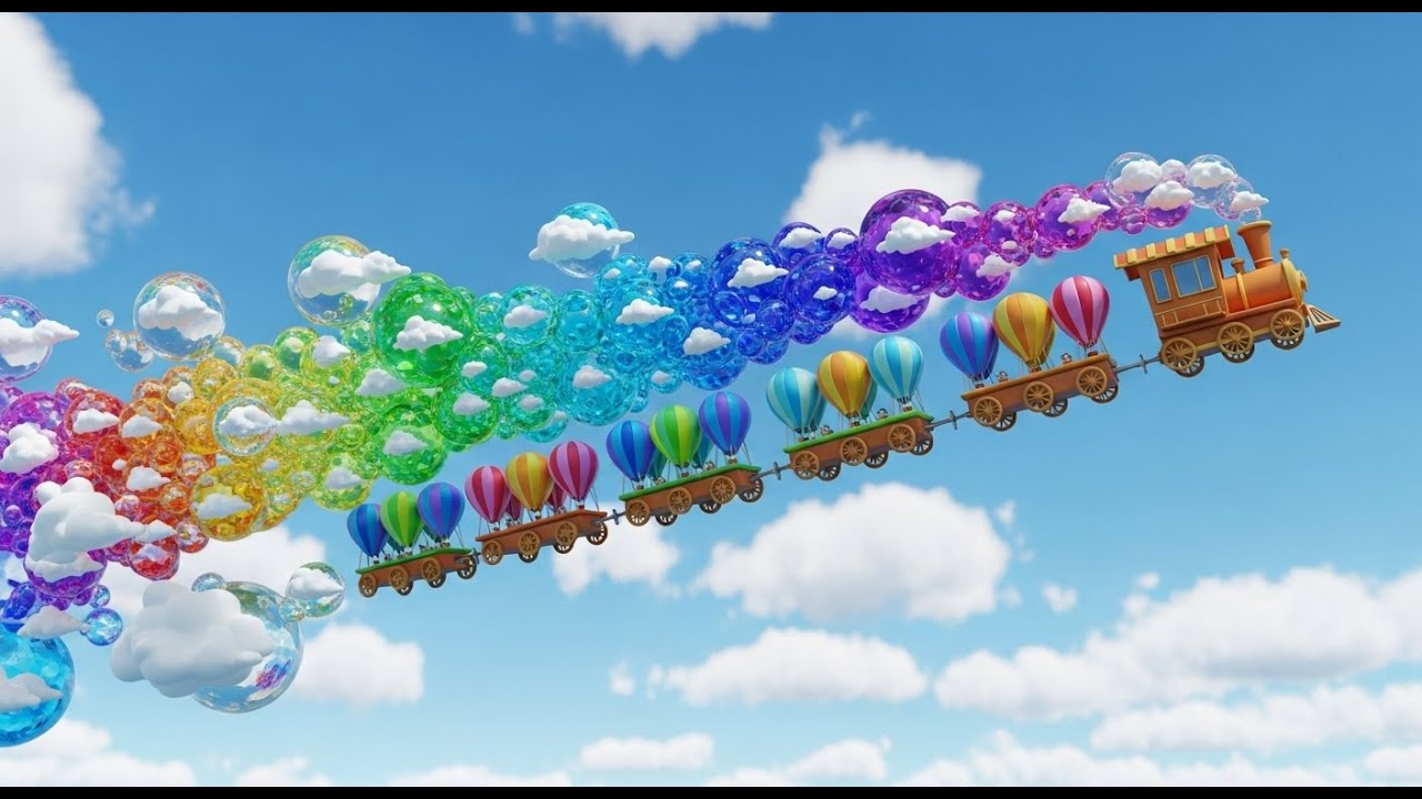 Breezebox Balloon Train Bash Colorful Animated Nursery Rhyme Sing Along Fun for Toddlers 🎈🚂