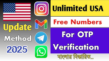 Free USA number for OTP verification || ফ্রি USA নাম্বার দিয়ে ওটিপি ভেরিফিেশন || New method 2025