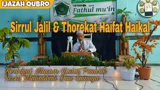 Ijazah Qubro Sirrul Jalil & Thorekat Haifat Haikal Di Ponpes Darul Hikmah