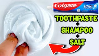 NO BORAX❌ TOOTHPASTE & SHAMPOO SLIME🤔 NO GLUE❌ How to make slime with Toothpaste, Salt & Shampoo