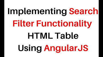 AngularJS 1.5.11 Search Filter Records Example