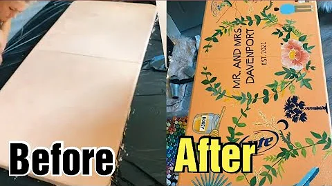 Custom beer pong table / Easy tutorial Wedding theme