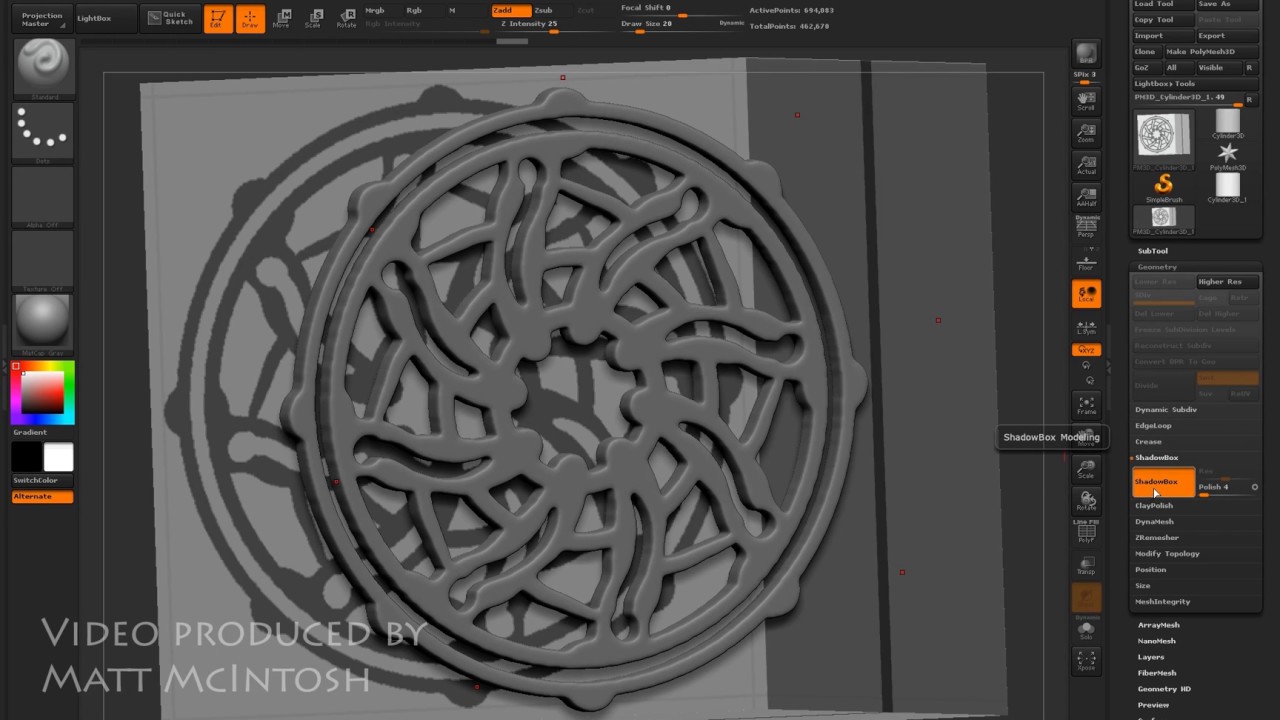 making zbrush shadowbox with grasshopper3d