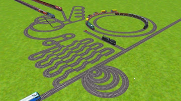 AI RAILS CROSSING AT ZIG ZAG RAILROAD TRACKS CURVED BRANCHED RAILROAD TRACKS | Train Simulator 