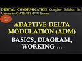 Adaptive Delta Modulation: Basics, Diagrams, Working, Advantage | Digital Communication | Lec 68