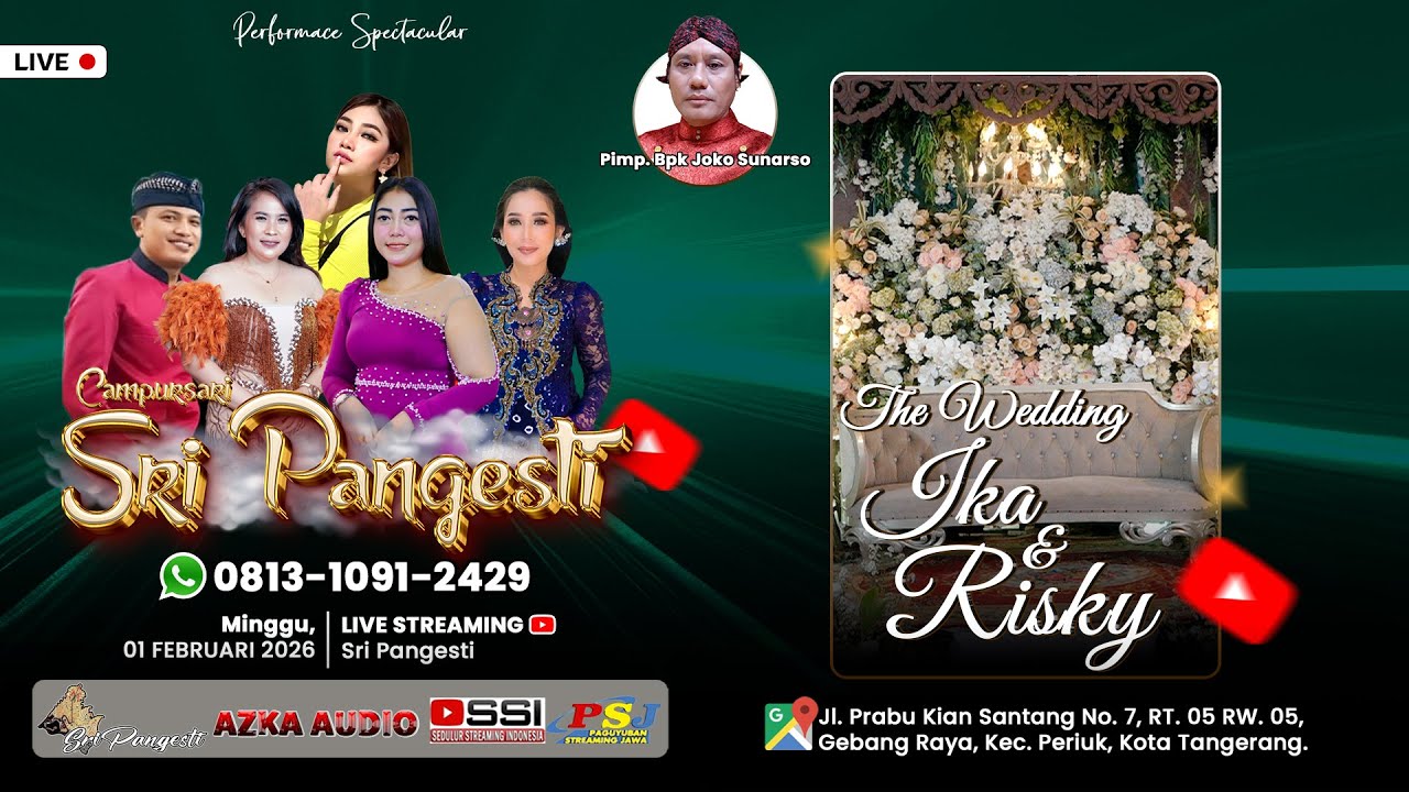 🔴LIVE PERNIKAHAN IKA & RISKY | CS. SRI PANGESTI | MINGGU, 01 FEB 2026 | Azka Audio.