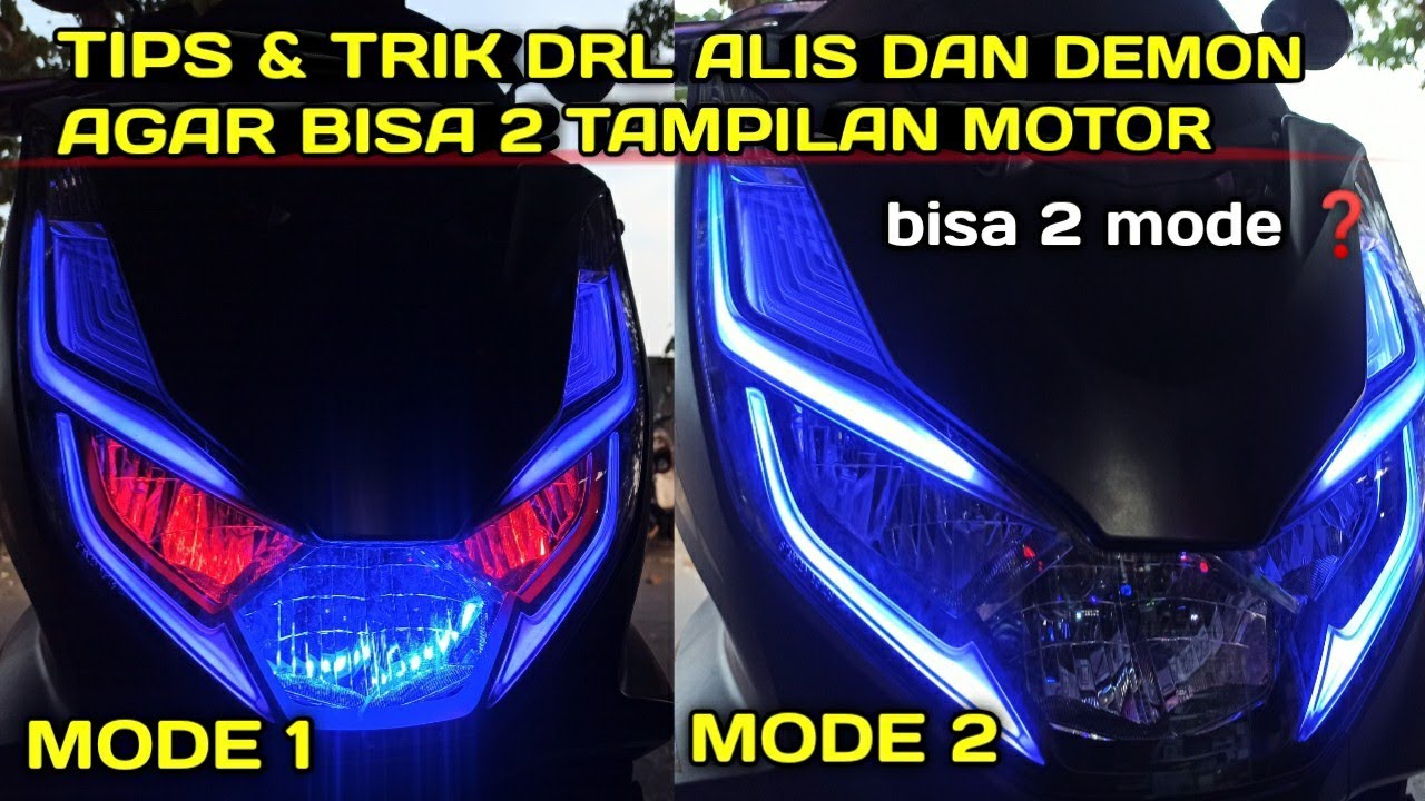 LAMPU DRL ALIS HONDA PCX TERBARU‼️REVIEW VARIASI LAMPU MOTOR - YouTube