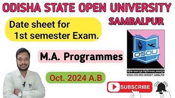 OSOU Update !! || First Semester Exam.2025 Notification out || MAEC , MAPA, MAPS, MAHI OCT.2024 - AB