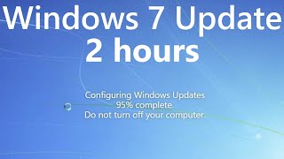 Windows 7 Update Screen REAL COUNT 2 hours 4K Resolution