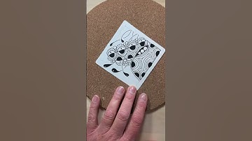 Here’s a Daily Zentangle Practice tile. Lots of Crescent Moon having fun! #zentangle #shorts
