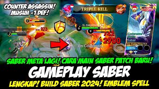 SABER META LAGI❗CARA MAIN SABER COUNTER ASSASSIN + BUILD SABER TERSAKIT 2024❗GAMEPLAY SABER TERBARU screenshot 1