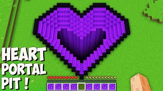 I found THE DEEPEST HEART PORTAL PIT in Minecraft! This is THE LONGEST PORTAL TUNNEL!