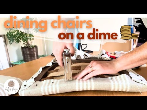 How to Reupholster Dining Chairs - DIY Tutorial 