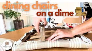 Easy Upholstery: Dining Chairs On a Budget #uniqueantiquechallenge #furnituremakeover #furnitureflip