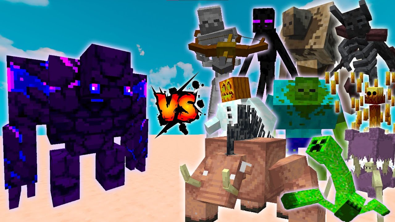 Ender Golem VS Mutant Mobs in Minecraft