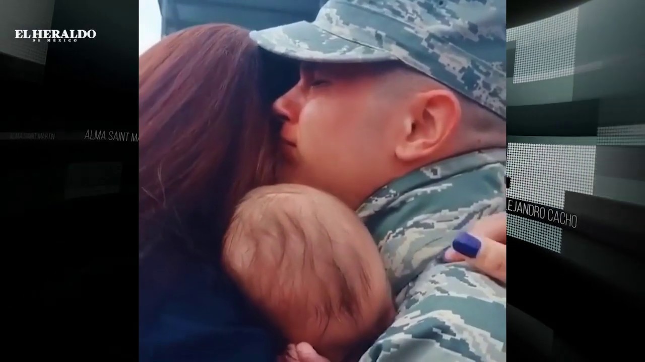 Soldado Enviado A Medio Oriente Protagonizo Conmovedora Despedida Con Su Bebe Youtube