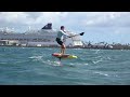 Raw of sup foil last mile of a maliko run into kahului harbor go foil gt1250