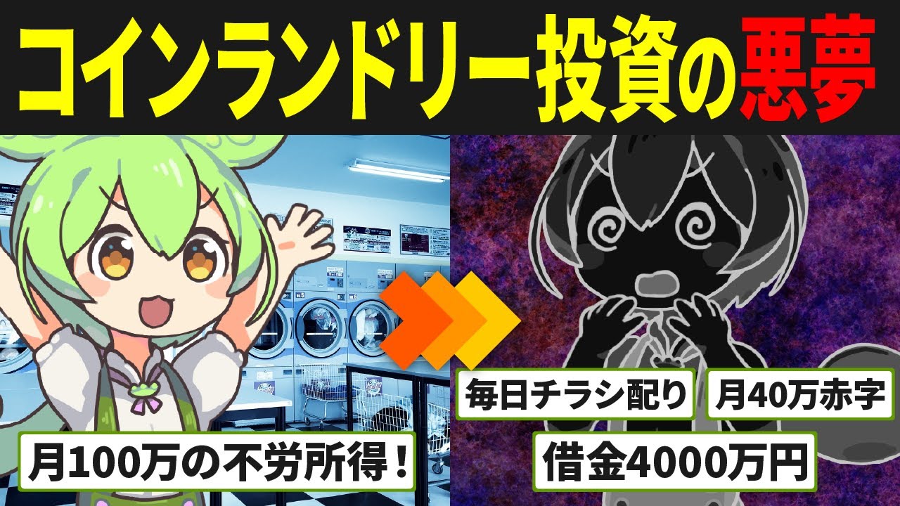 コインランドリー投資をしたずんだもんの末路