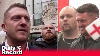 Tommy Robinson cleared of refusing to leave march after police paperwork error