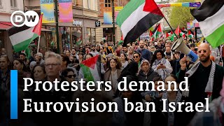Eurovision: Thousands of proPalestinian demonstrators march through Malmö | DW News