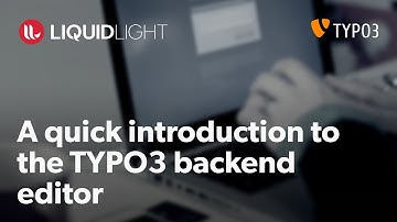 TYPO3 콘텐츠 관리 시스템(CMS) 백엔드에 대한 기본 소개