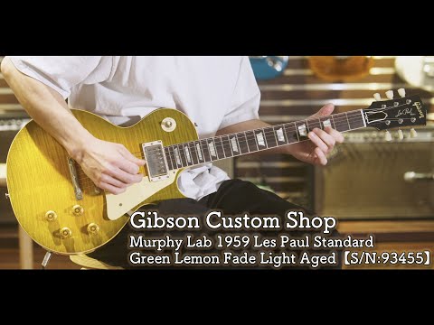 GIBSON CUSTOM SHOP Murphy Lab 1959 Les Paul Standard Green Lemon Fade Light  Aged【S/N:93455】 2023