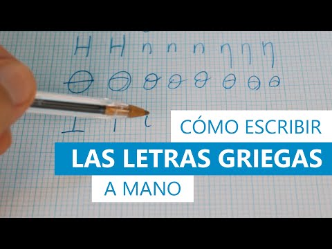 Video: Cómo Escribir Letras Griegas