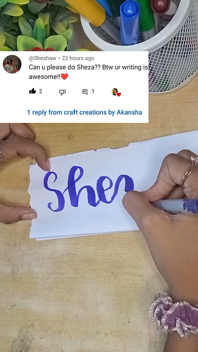 Sheza❤️ Drop your name in comments/#shorts #calligraphy