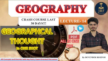 Geographical Thought for UGC NET | Most Expected MCQs + Theory | JRF Booster