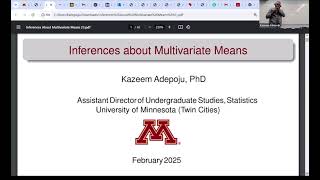 STAT 5401: Inferences about Multivariate Means Part 1