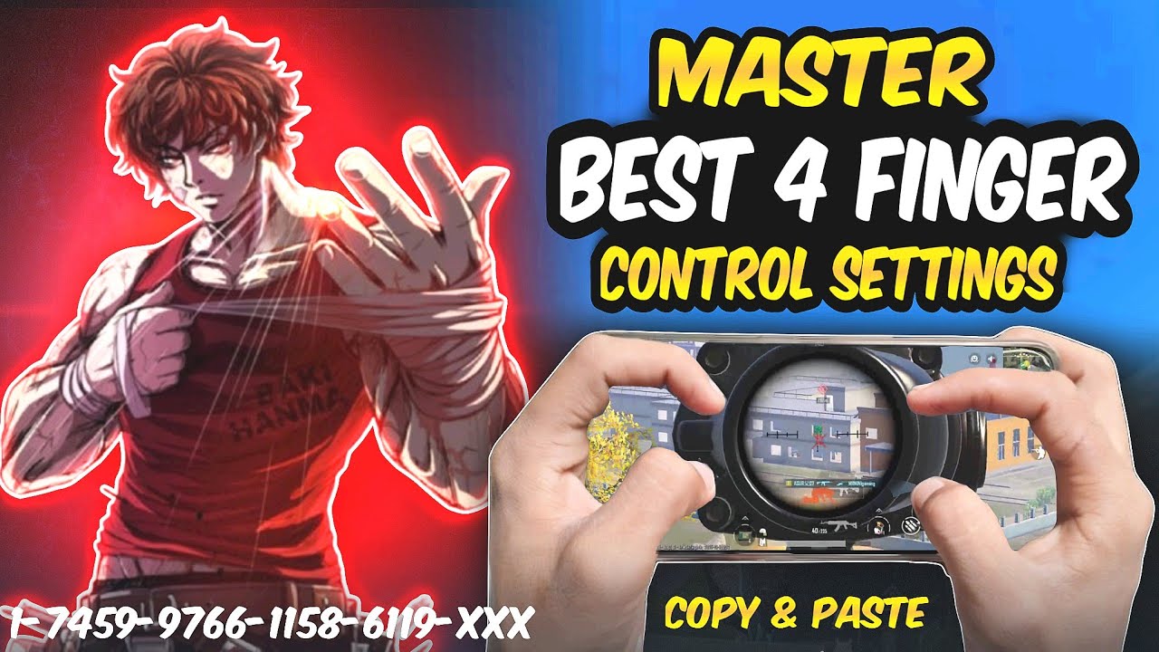 BGMI/PUBG MOBILE BEST 4 FINGER CLAW CONTROL CODE COPY PASTE | 4 FINGER ...