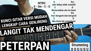 KUNCI GITAR - LANGIT TAK MENDENGAR - PETERPAN (LENGKAP CARA GENJRENG)