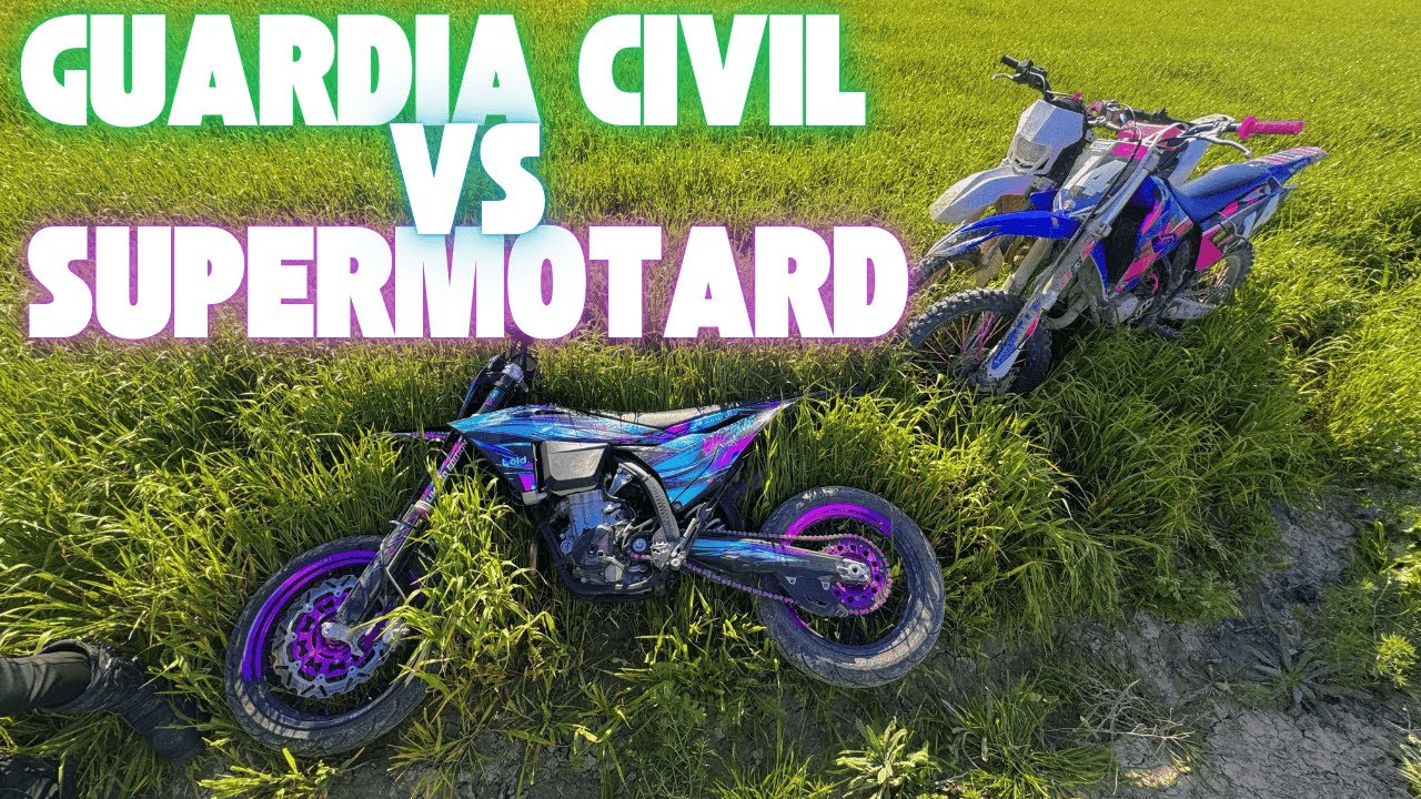 ¡CASI NOS MULTAN! Guardia Civil vs. YZ 125, GAS GAS 250 y 450 SUPERMOTARD en el CAMPO 😬🚓🔥