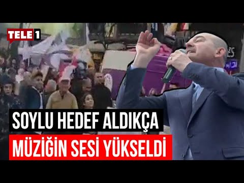 Müzikli protesto AKP mitingindeki Soylu’yu çıldırttı: Kepazeler…