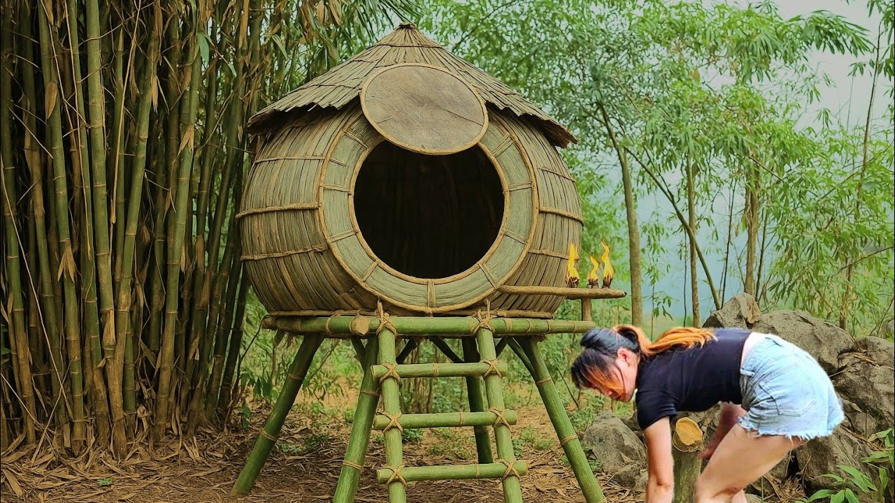 Bamboo Shelter - Build Your Own Shelter In The Forest, Survive Alone ...
