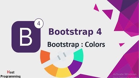Text Colors I Background Colors in Bootstrap 4
