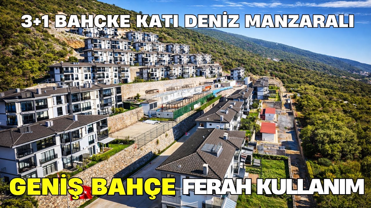 Didim Akbük'te 3+1 Uygun Fiyatlı Düz Ayak Bahçe Katı Daire Havuzlu Güvenlikli Sitede 