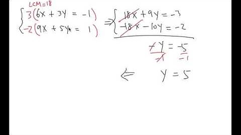 Solve a system of equations! Elimination method, (LCM method)