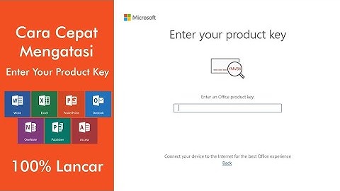 Cara mengatasi Enter your product key pada Microsoft