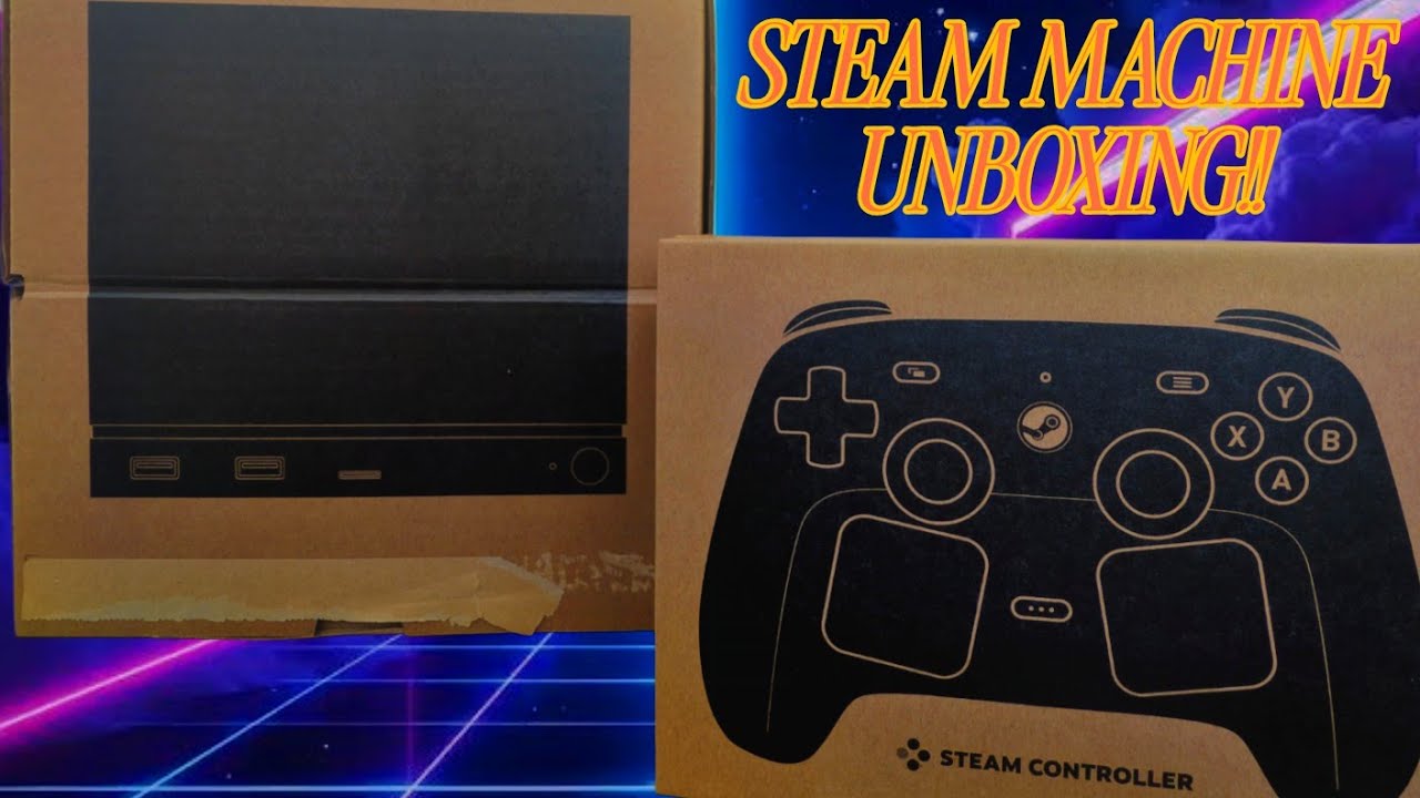 UNBOXING the STEAM MACHINE 2TB with controller and Faceplates