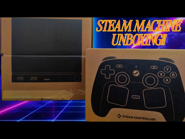 UNBOXING the STEAM MACHINE 2TB with controller and Faceplates