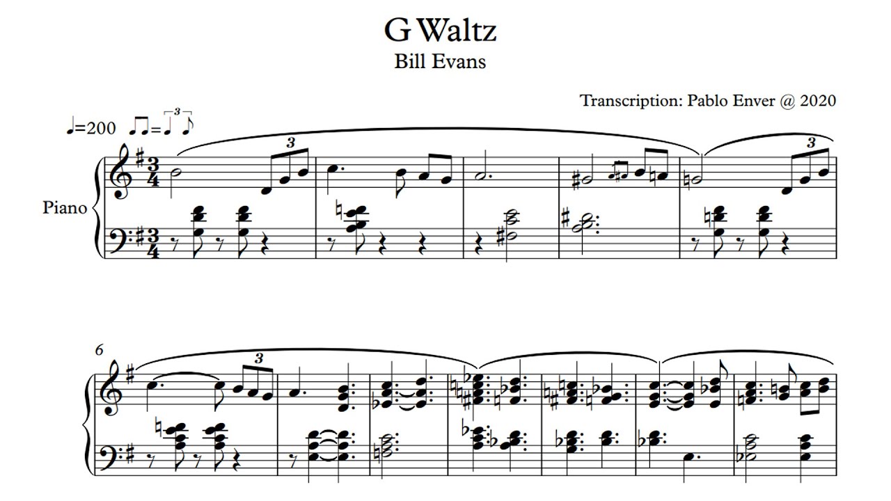 bill evans transcriptions piano
