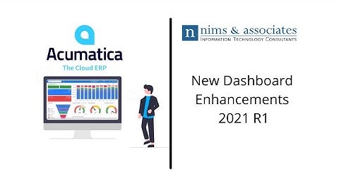 New Dashboard Enhancements to Acumatica Cloud ERP - 2021 R1