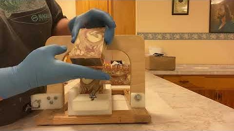 Cutting of Cocoa Butter Cashmere Cold Process Soap