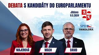 Debata v Jihlavě s kandidáty do EP: Ivan David, Petr Mach, Zuzana Majerová